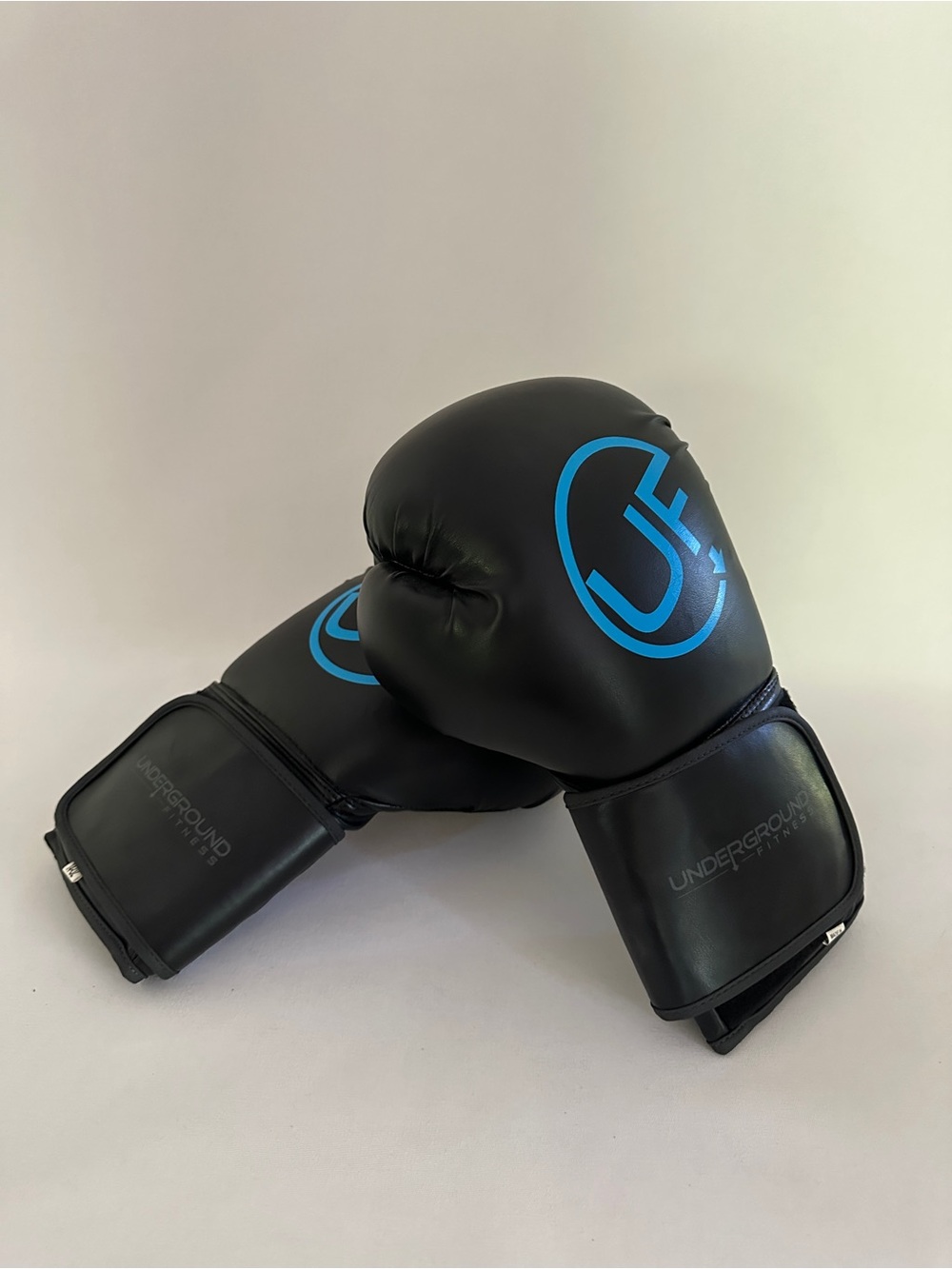 Black Boxing Gloves with Blue UF Logo